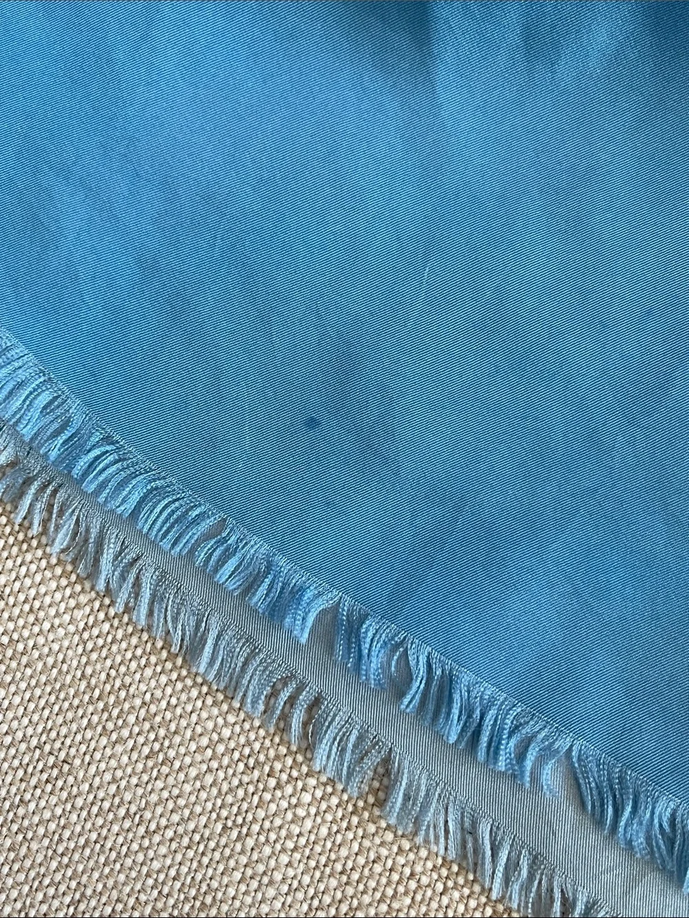 Silk Colorblock Blue Lightweight Scarf